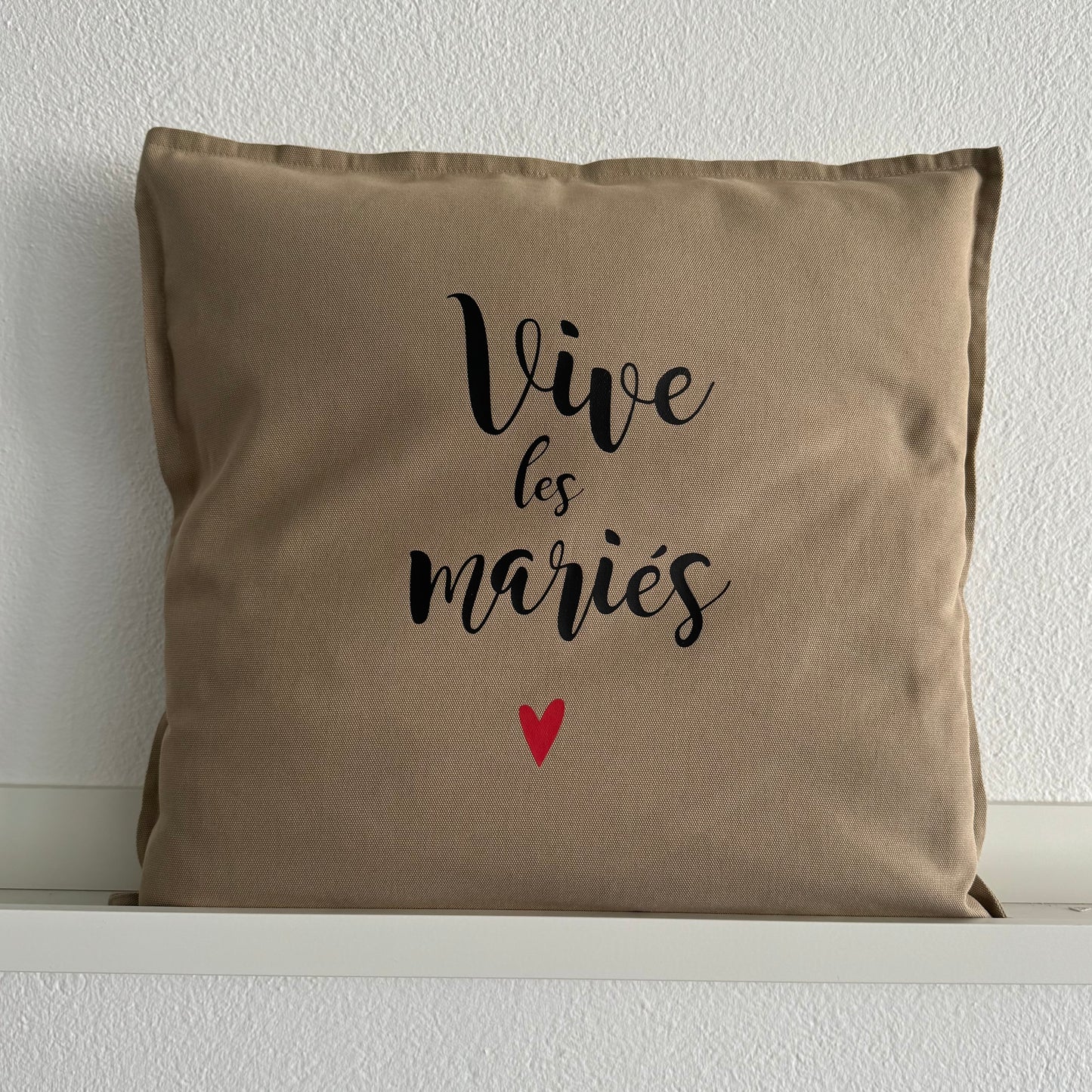 Coussin personnalisé, Vive les mariés