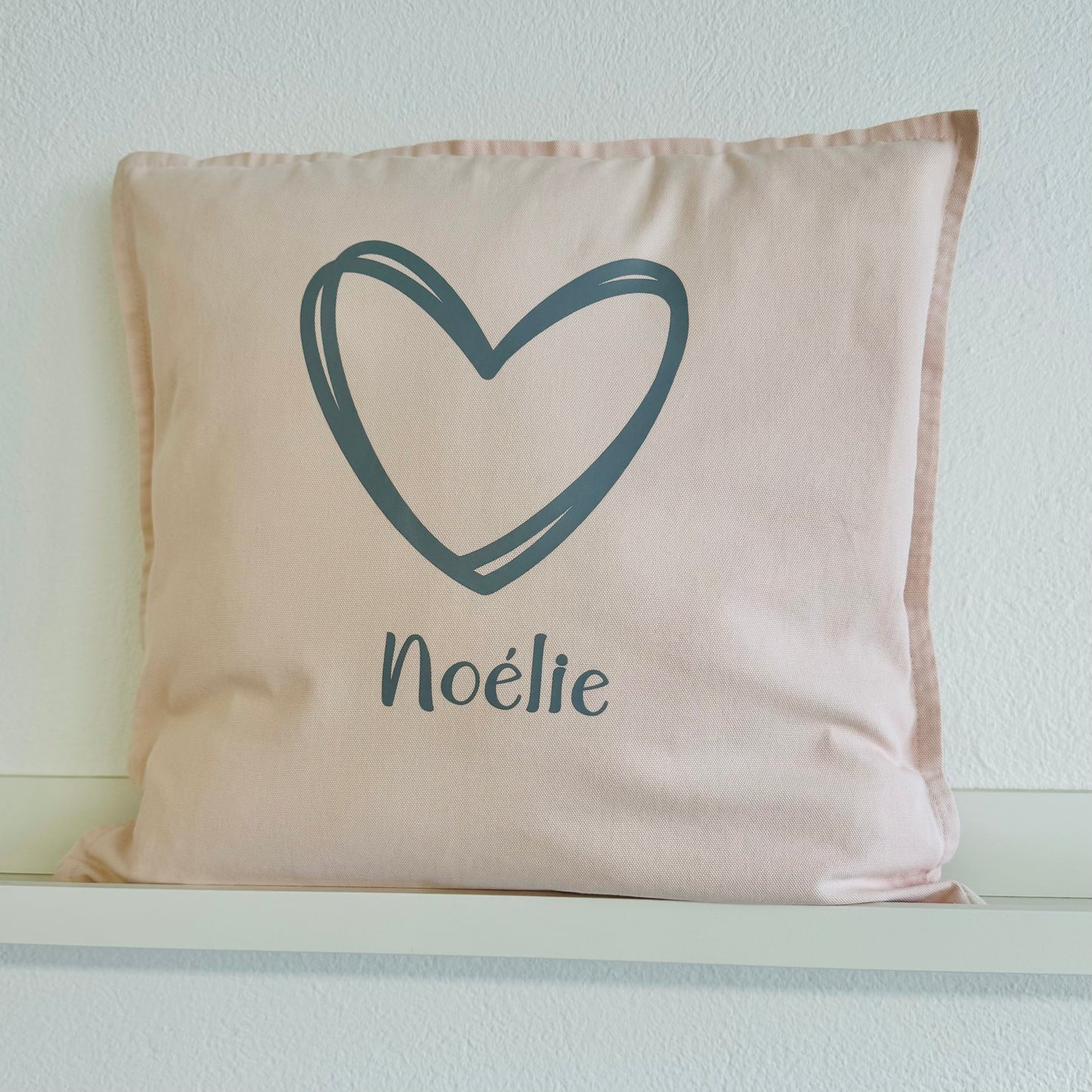 Coussin personnalisé, coeur