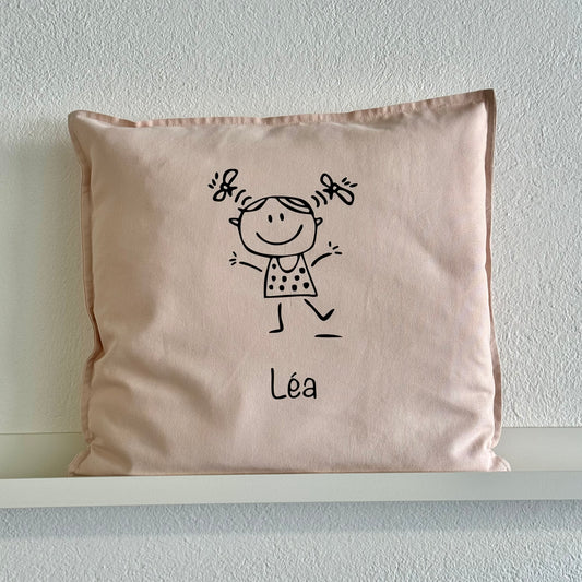 Coussin personnalisé, fille