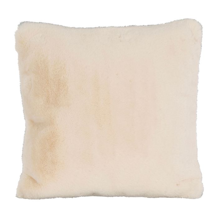 Coussin fausse fourrure, blanc