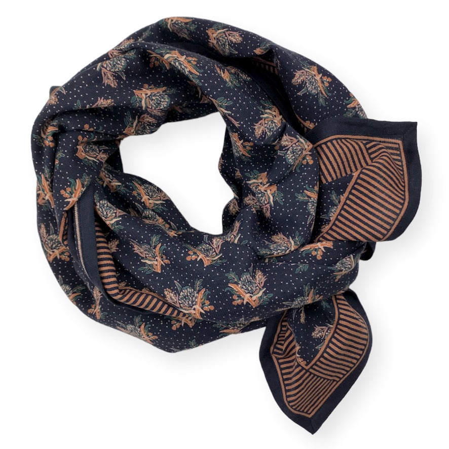 Foulard Apaches big, Ananas charbon