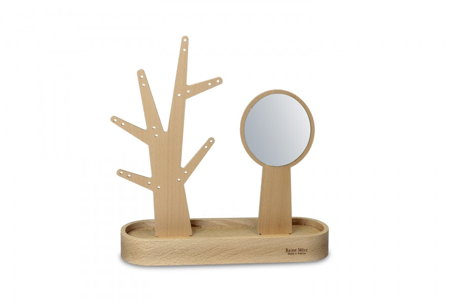 Arbre à bijoux bijoux et miroir