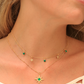 Collier Polaris, agate verte