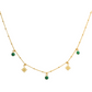 Collier Polaris, agate verte