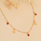 Collier Polaris, cornaline rouge