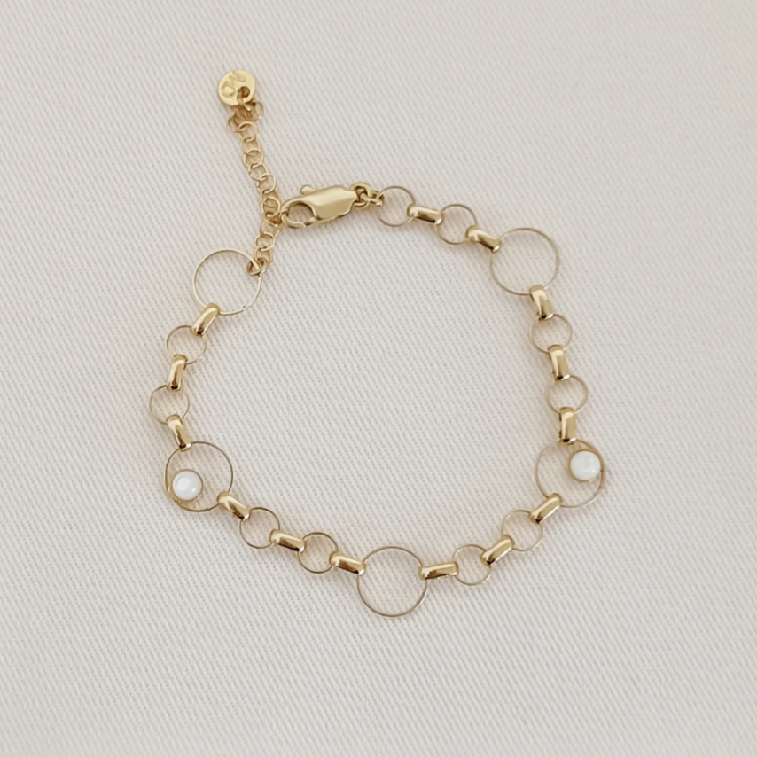 Bracelet souple Céleste, blanc