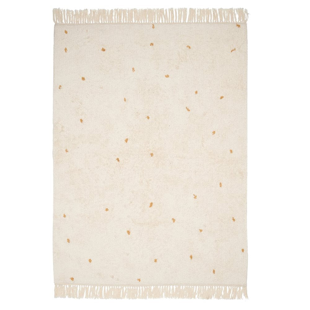 Tapis Dot Pure Blanc/Ocre