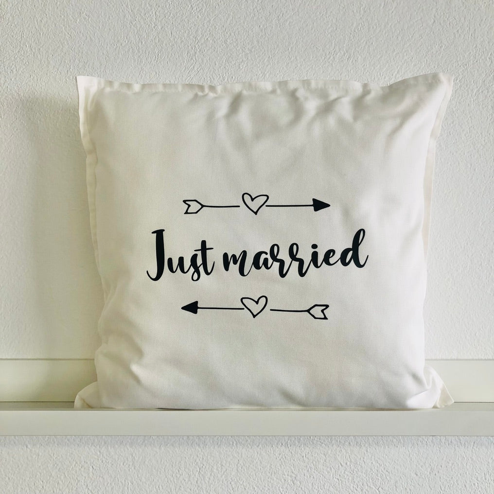 Coussin personnalisé, Just Married