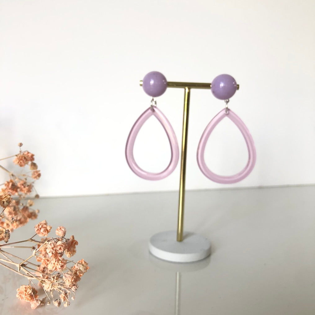 Boucles Goutte, lilas