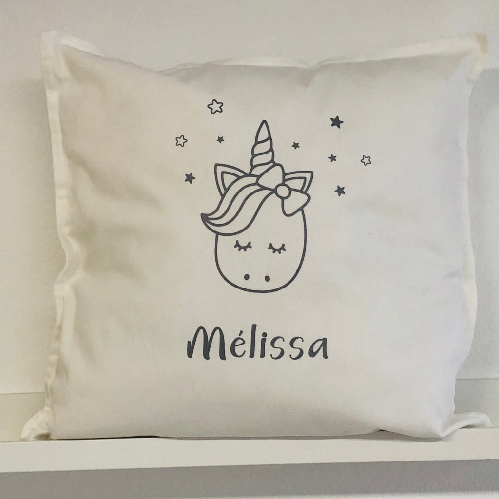 Coussin personnalisé, Licorne