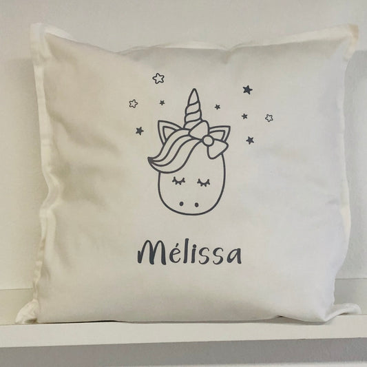 Coussin personnalisé, Licorne